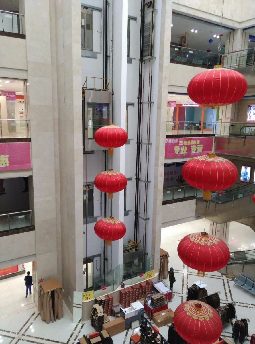 湖南通程商业广场加装电梯