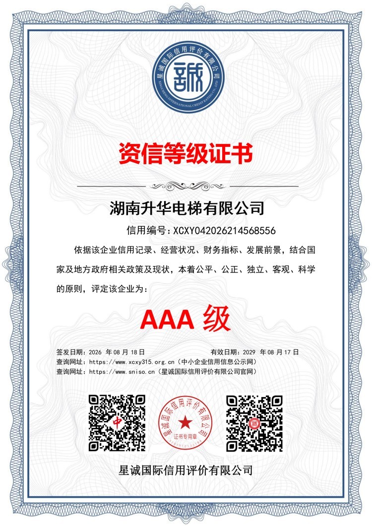 资信等级证书